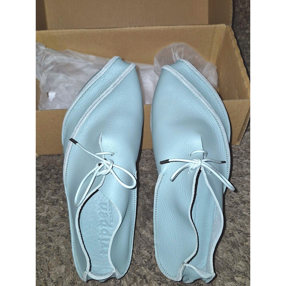 Trippen Taste anis Seafoam Green Lace-up Womens shoes, made in Germany Size 38